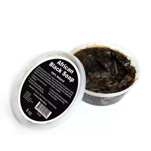 Raw African Black Soap Paste 100% Pure Natural Organic Face Body Wash Bulk