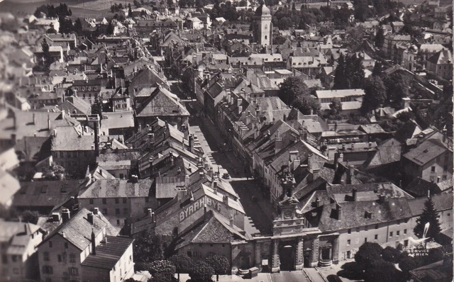 Carte postale ancienne postcard PONTARLIER DOUBS vue aérienne porche st pierre