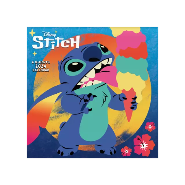 STITCH DISNEY 2024 MINI WALL CALENDAR 7x7 BRAND NEW 241088 £8.