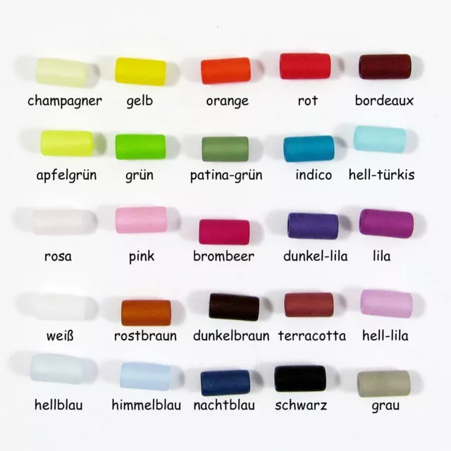 Polarisperlen: Zylinder Walze Röhre, 8x4mm matt, Wunsch-Mix