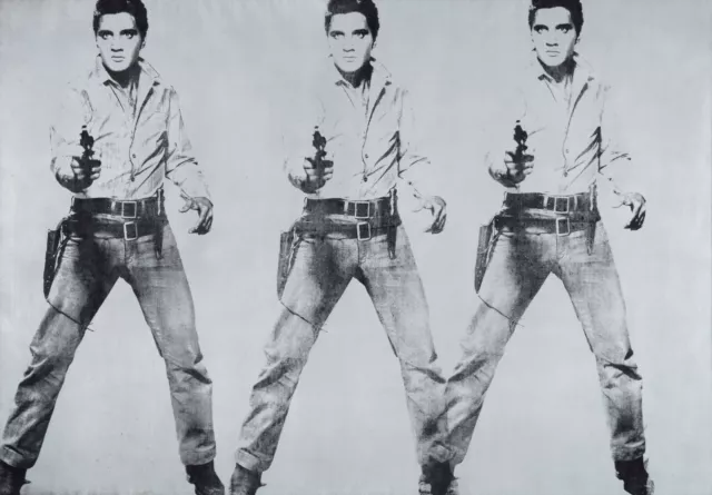 NEW Andy Warhol Painting Lithograph Triple Elvis Poster Art Print Canvas