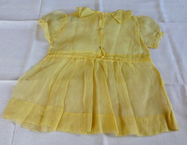 Robe Pour Pour Poupee Jumeau Sfbj Autre Poupee Ancienne Tulle Jaune