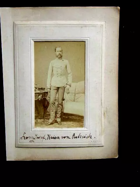 Kaiser FRANZ JOSEF von Österreich,  um 1860,   CDV Foto von Ludwig Angerer  Wien