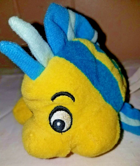 THE DISNEY STORE And Parks Mini Bean Bag Plush Flounder Little Mermaid