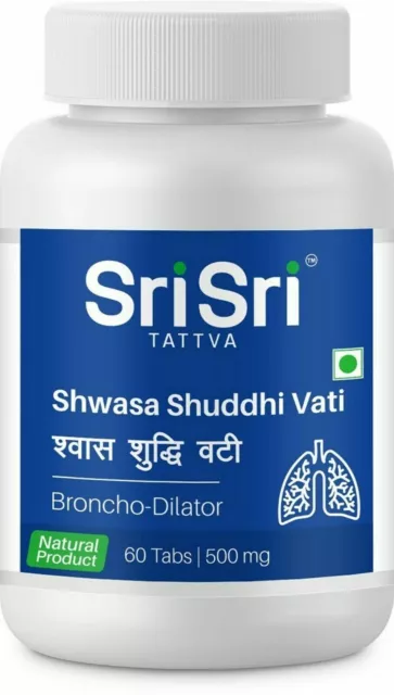 Sri Sri Tattva Shwasa Shuddhi Vati for Broncho Dilator 60 tabs 500mg