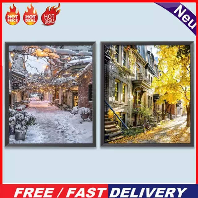 5D DIY Full Round Drill Partial AB Diamond Painting Streetscape Home Decoration