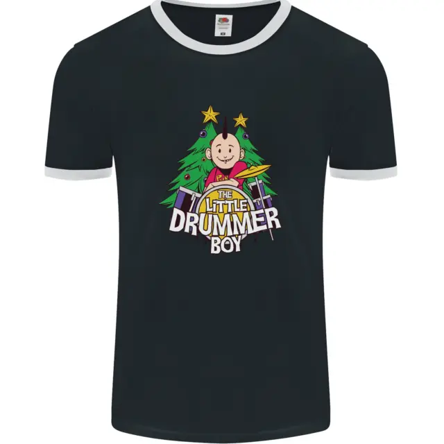 T-shirt ringer da uomo divertente Christmas the Little Drummer Boy fotol