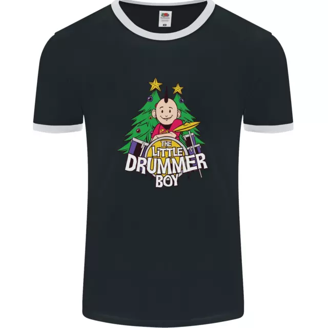 T-shirt ringer da uomo divertente Christmas the Little Drummer Boy fotol