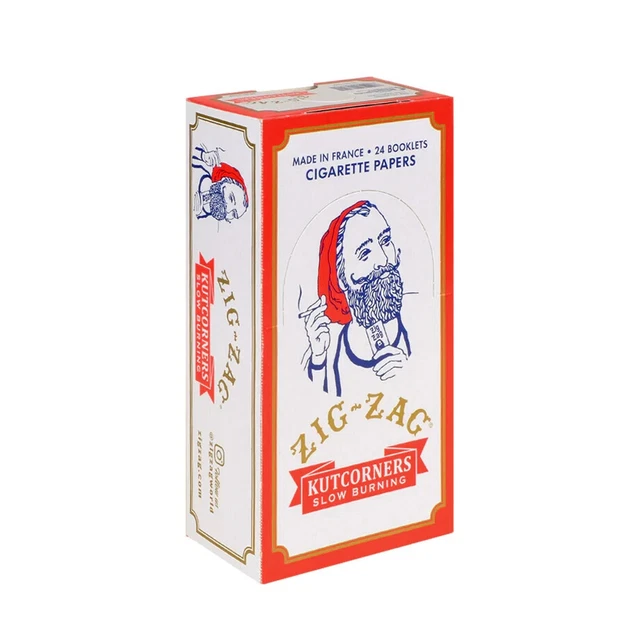 😎Zig Zag Kutcorners💛Rolling Cigarette Paper Slow Burning💙24 Booklets🧡