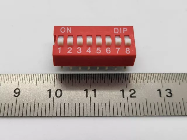 Micro interrupteur Dip Switch 8 positions ON/OFF - 2.54mm, 24V 25mA