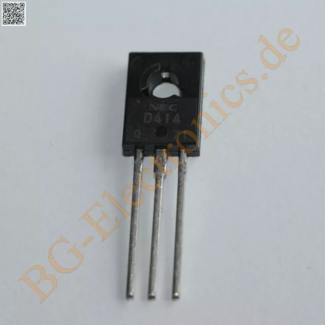 2 x 2SD414 NPN Transistor For Frequency Power Amplifiers 1W 8 NEC TO-126 2pcs