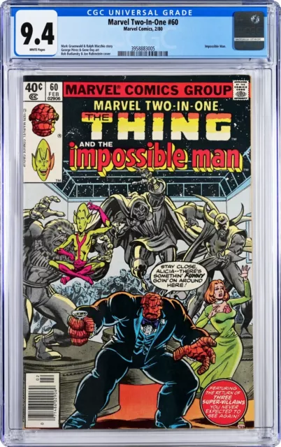 Marvel Two-In-One #60 CGC 9.4 (Feb 1980, Marvel) The Thing and Impossible Man