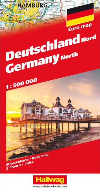 Deutschland Nord Strassenkarte 1:500 000 | (Land-)Karte | Hallwag Karten | 2019