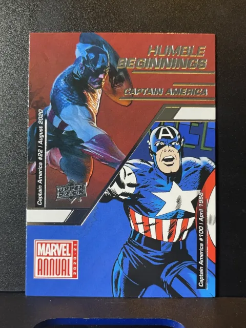 2020-21 2021 Marvel Annual Humble Beginnings Insert - HB-1 Captain America