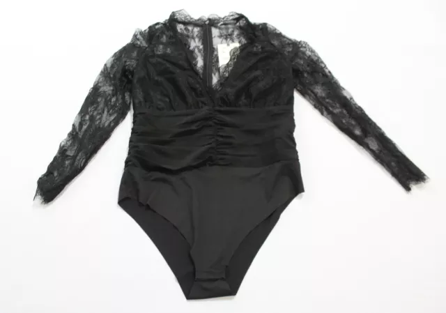 Zara black lace bodysuit NWT