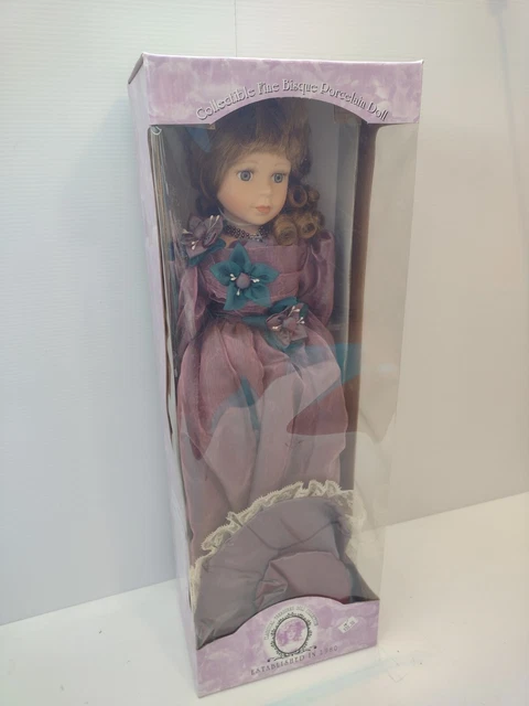 Classical Treasures Doll Collection 21" Vintage Fine Bisque Porcelain Doll NIB