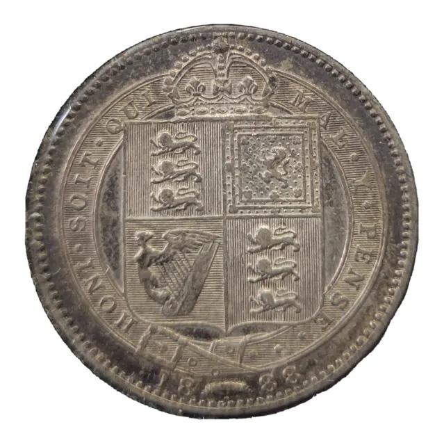 1888 UK Great Britain Silver Shilling Victoria KM 761