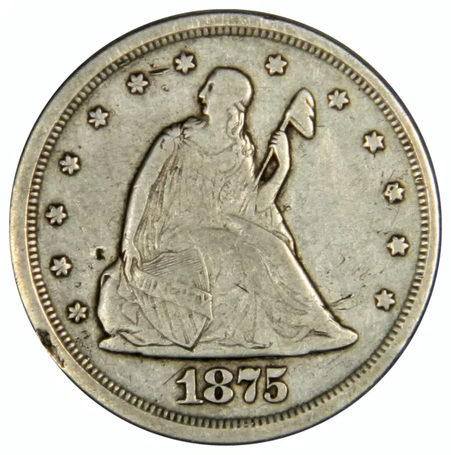 1875-S Twenty Cent ~ Fully Readable Liberty Vf/Xf ~ Priced Right!