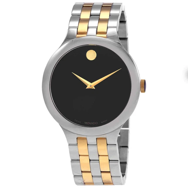 Movado Veturi Black Museum Dial Quartz Men's Watch 0607416