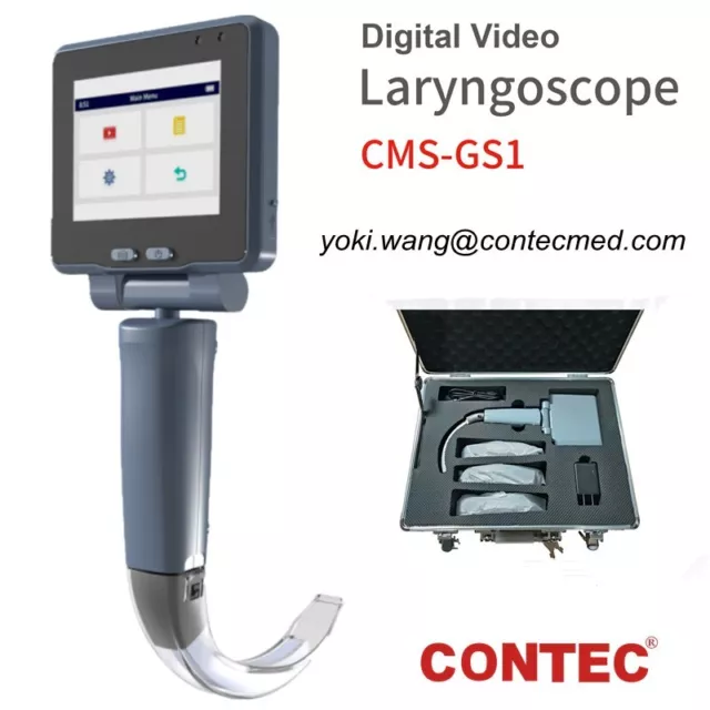 CONTEC GS1 Videolaringoscopio Colore Tocco Digitale Macchina Ricaricabile