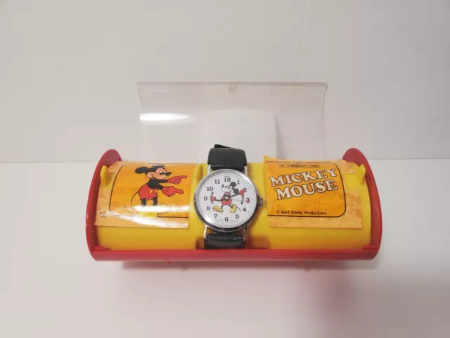 Vintage Mickey Mouse Swiss Made Walt Disney Watch Original Case by Bradley Time