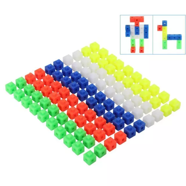 100 PCS Cubes, Homeschool Educational Counting Toy, Math Cubes, Linking Cubes,