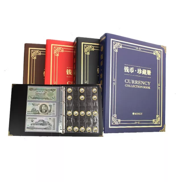 300Pcs Pocket Currency Page Loose Leaf Money Banknote Album Book Storage Sheets