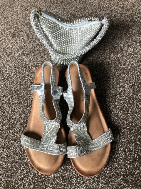 Apple footwear shop diamante sandals