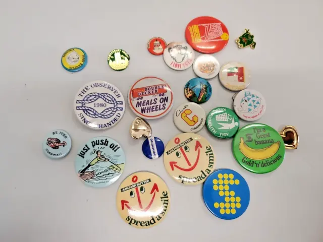 Job lot Vintage Badges Norfolk Cadburys Anchor Sailing Newcastle