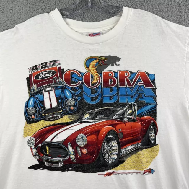 VINTAGE FORD COBRA Shirt Men Large Single Stitch Hot Rod Muscle
