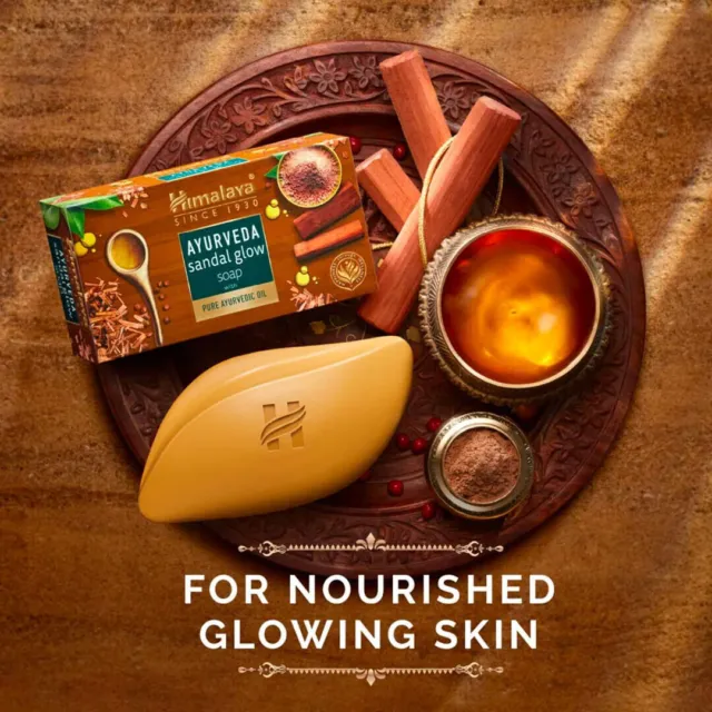 Savon Himalaya Ayurveda Sandal Glow avec huile ayurvédique pure - Barre de...