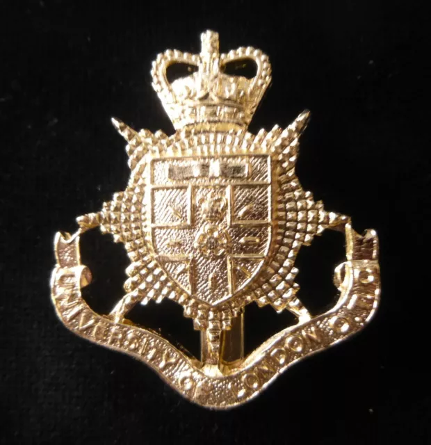 Anodised (Staybrite) Cap Badge University of London Officer's Training Corps OTC