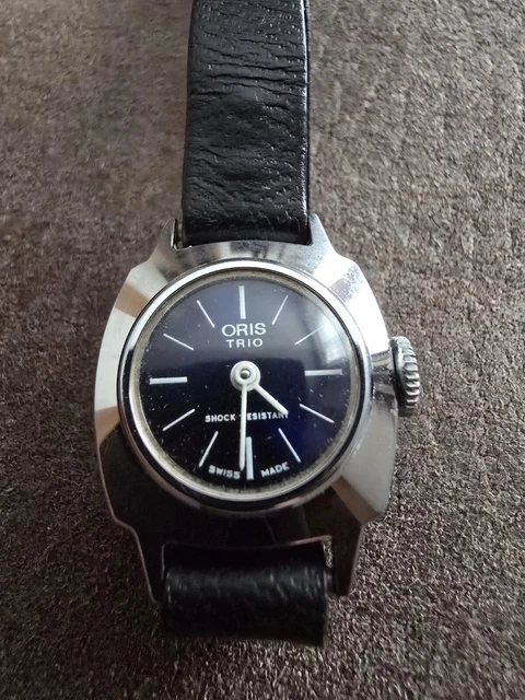 ORIS TRIO VINTAGE Ladies Manual Watch Blue Dial Nice Condition Keeps Good Time 20.00 PicClick UK
