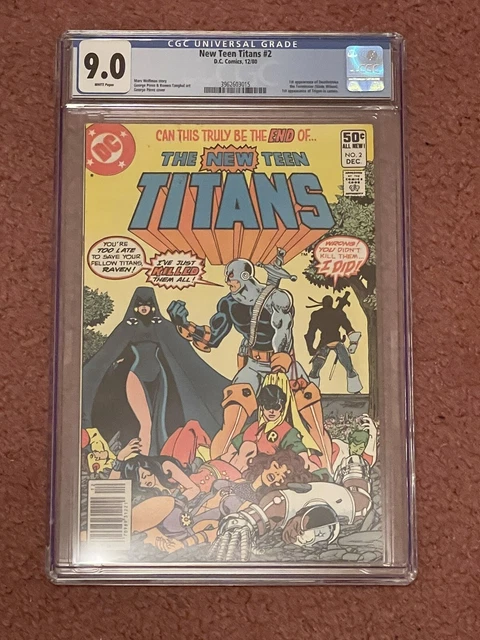 New Teen Titans #2 (Newsstand Edition) 1st App. Deathstroke DC 1980 CGC 9.0
