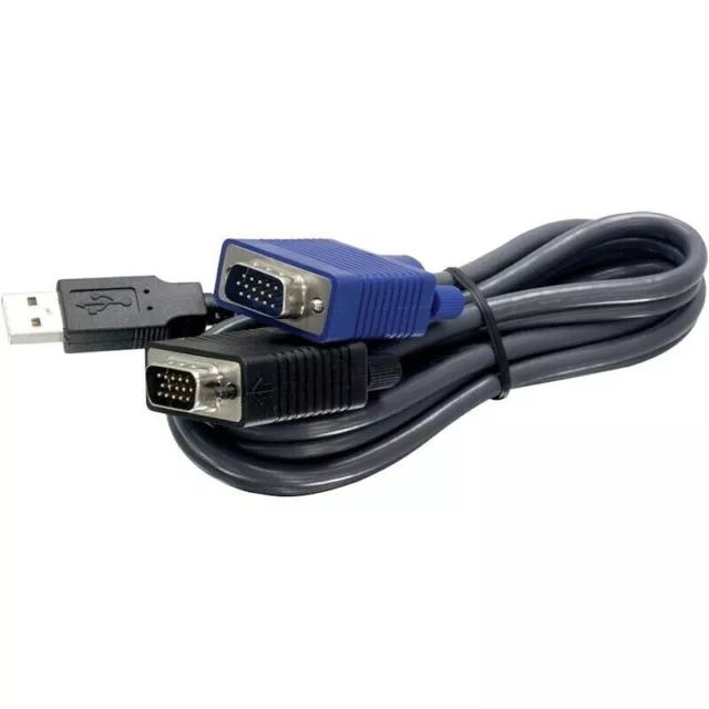 8x TRENDnet Câble KVM Male - Male (USB + VGA), 183 cm, TK-CU06 - Noir