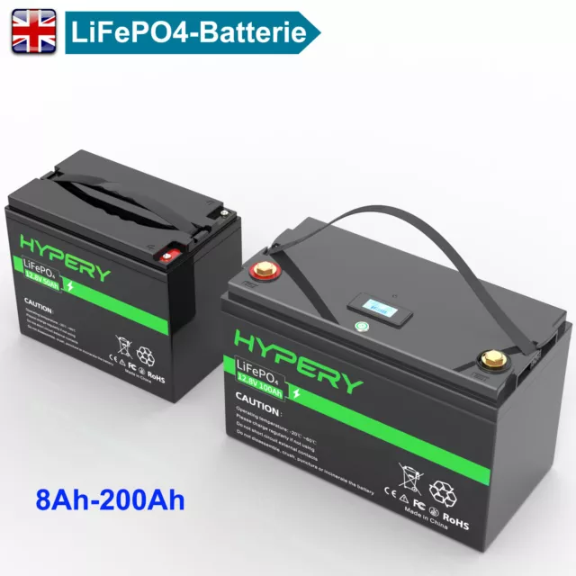 12V 8AH 30AH 50Ah 100Ah 200Ah LiFePO4 Lithium Leisure Battery BMS Deep  Cycle RV £94.89 - PicClick UK