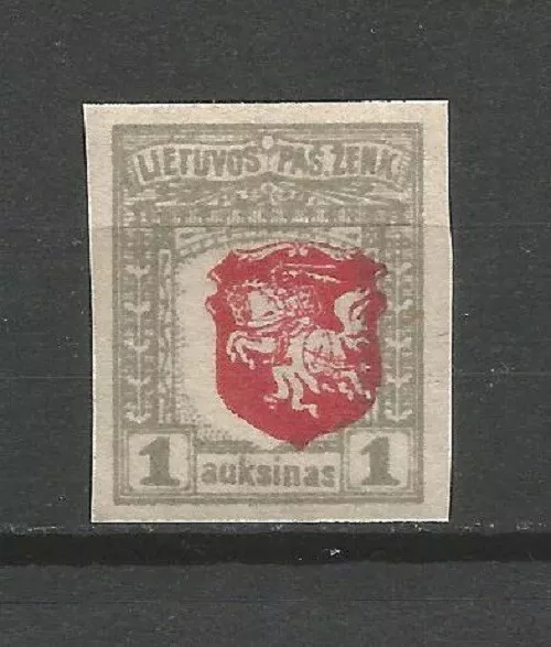 Lithuania Litauen 1919 MNH** ungezahnt!! Mi 47 aus 40-49 verschobenes Zentrum