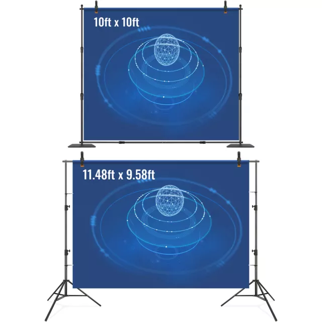 VEVOR Heavy Duty Backdrop Stand Adjustable Photography Backdrop 10x10/12x10 ft