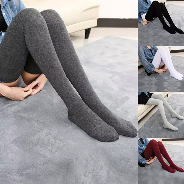 Women Knit Thigh-High Over the Knee Socks Winter Warm Long Pile Wool Stockings