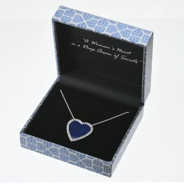 Disney Parks Rebecca Hook Titanic 25th Necklace Heart of  Ocean Silver Pendant