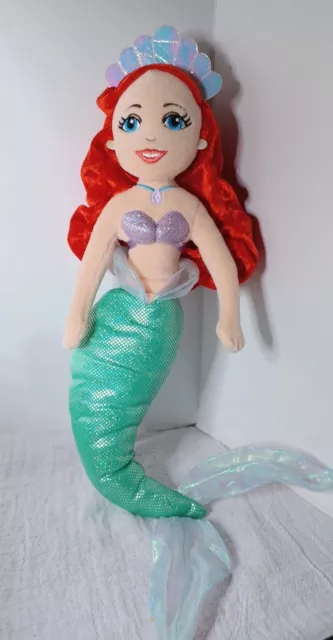 Disney Store The Little Mermaid ARIEL 21” Stuffed Plush Doll Movie Toy