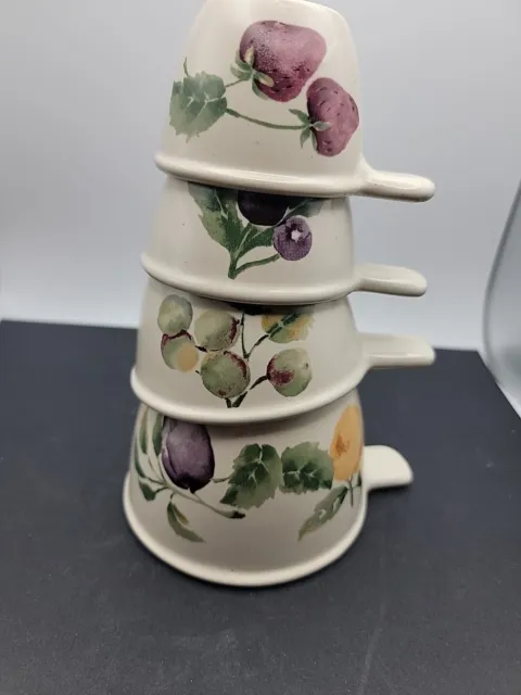 Pfaltzgraff  Ceramic Measuring Cups "Jamberry" Set of 4 Excellent Condition