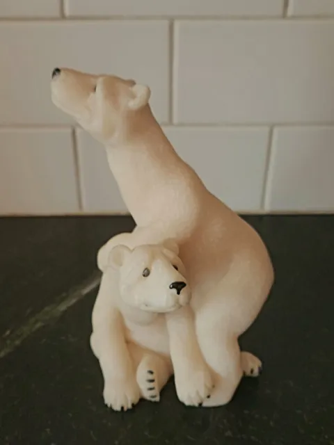 Second Nature Designs Quarry Critters Peter & Polly Polar Bears Sculpture