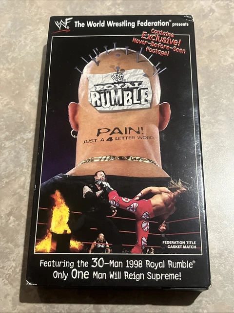 WWE WWF ROYAL Rumble 98 1998 Pain Just 4 Letter Word Wrestling VHS ...