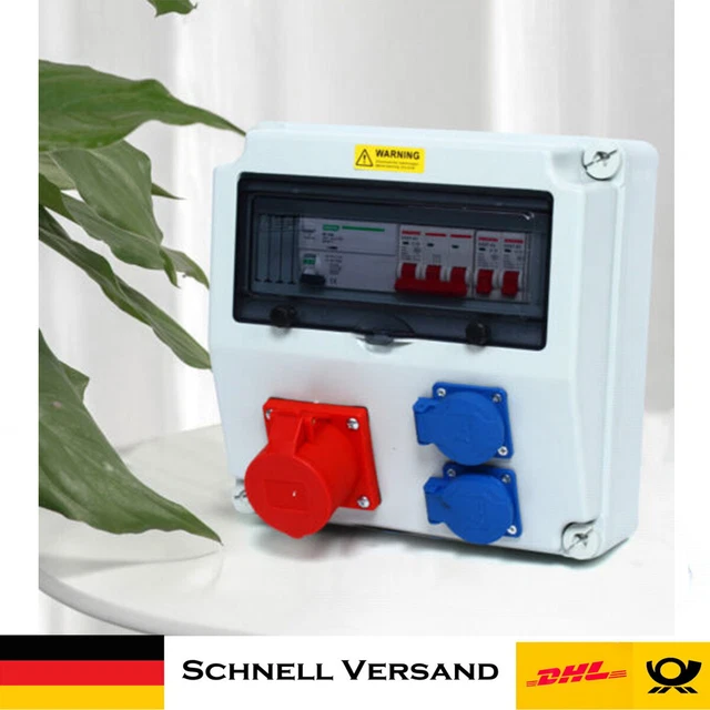 Wandverteiler Stromverteiler 6x 230V 16A – IP54 Baustromverteiler Für Innen & Außen, Aufputz, Wasserdicht, ABS-Kunststoff Baustromverteiler Wandverteiler Wandverteiler Stromverteiler 6x 230V 16A – IP54 Baustromverteiler Für Innen & Außen, Aufputz, Wasserdicht, ABS-Kunststoff Baustromverteiler Wandverteiler