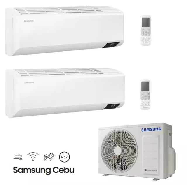 SAMSUNG Cebu 2,5 + 3,5kW MultiSplit Wifi Aussen 5,2 kW Klimaanlage Wärmepumpe