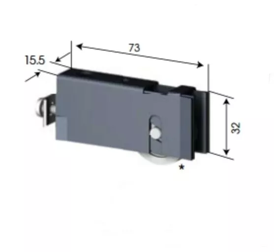 Doric DR211 Adjustable Sliding Door Wheel / Sliding Door Roller Carriage (PAIR)