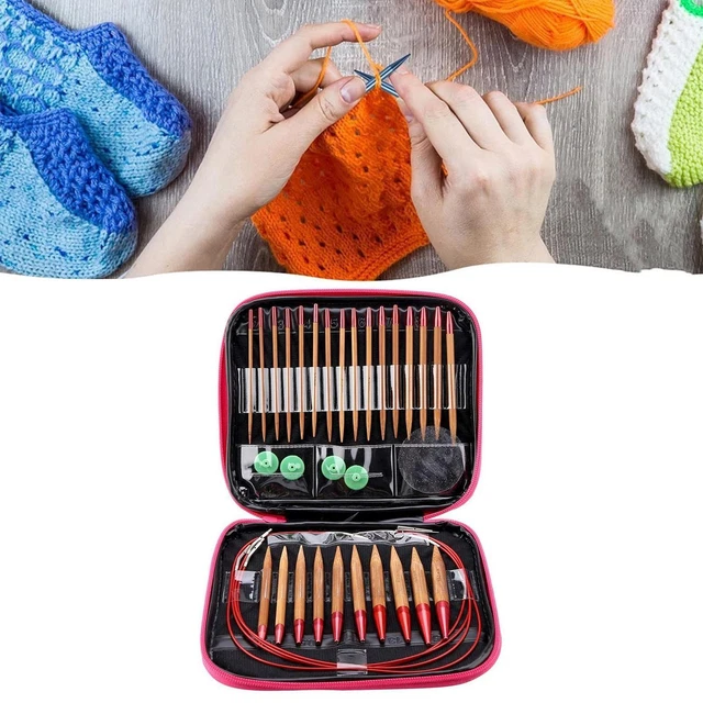 KnitPro Karbonz Deluxe Enseble D'aiguilles à Tricoter Circulaires Interchangeables – (3,00, 3