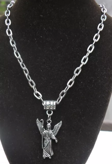 Archangel Rafael Pendant Necklace 20" or 24" Inch Saint Raphael Angel Rāfāʾēl 2