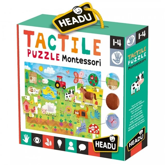 Headu Stencil Montessori Lernspielzeug - Zeichenbrett Mit Schablonen & Abwischbarem Stift, Mehrfarbig